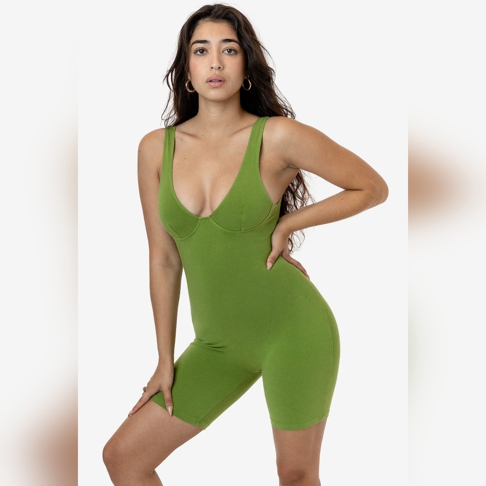 Green Sleeveless Bodysuit Biketard